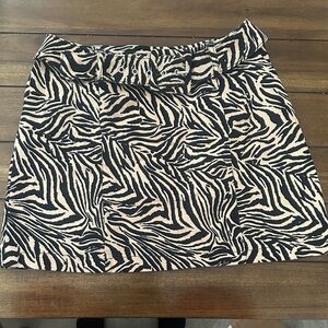Wild Fable Zebra Pattern Mini Skirt